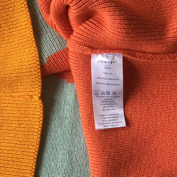 Anthro Margo Baridon Colorblocked Knit Midi Skirt - Picture 10 of 12